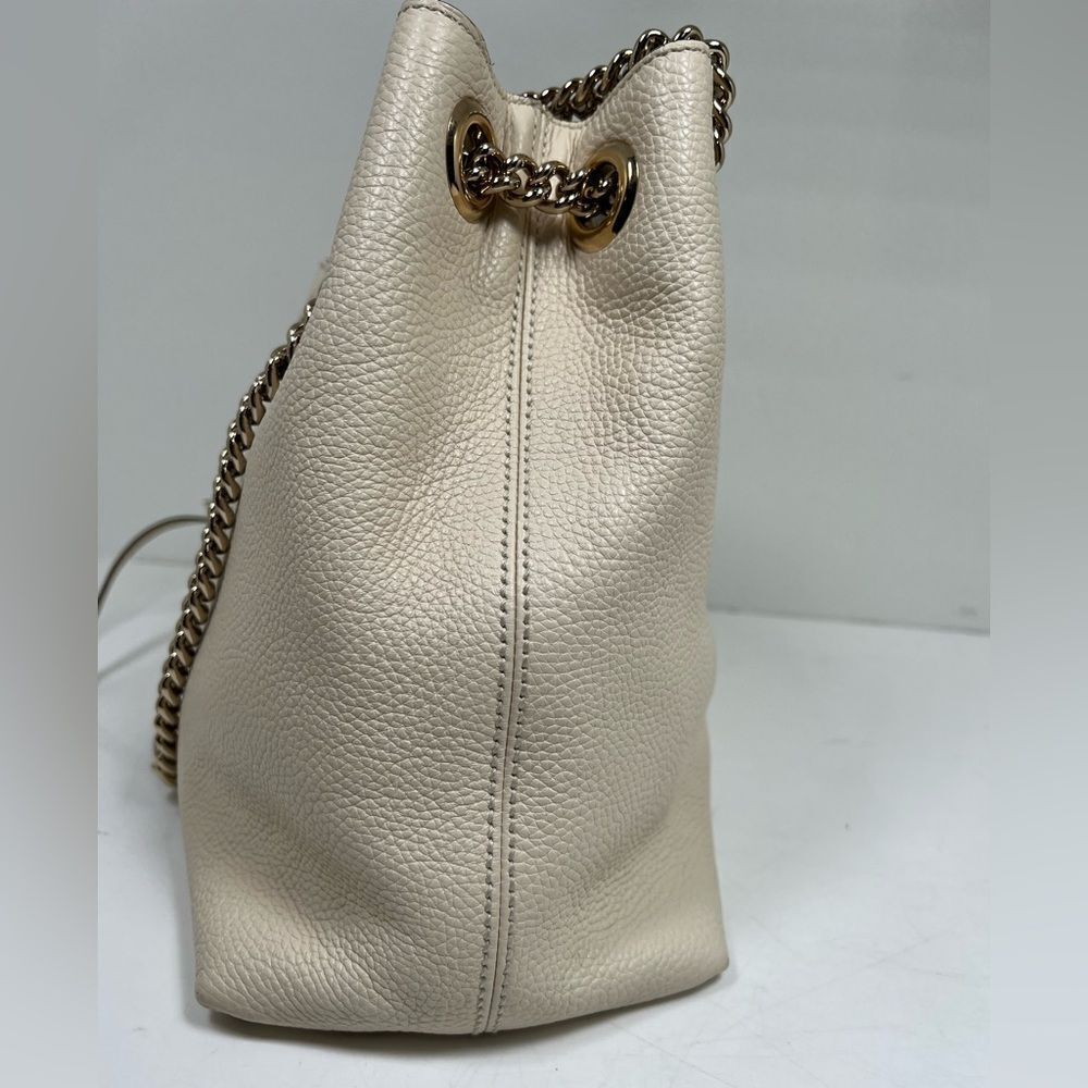 Gucci Soho Leather Medium ChainStrap Tote Ivory/off white - Picture 6 of 12